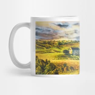 House on the hill, illustration Mug